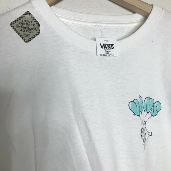 Vans Mens Off the Wall Balloon T Shirt Size Large Short Sleeve Thumbs Up NEW - Picture 2 of 6